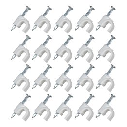RCA VH102R Coaxial Cable Clamps with Nails, 20 Count