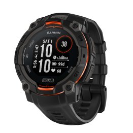 Garmin® Instinct® 3 Solar GPS Smartwatch with 45-mm Case, Bluetooth®, Health/Fitness, Navigation, 10 ATM (Black)