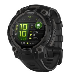 Garmin® Instinct® 3 GPS Smartwatch with 45-mm Case, Bluetooth®, AMOLED, Health/Fitness, Navigation, 10 ATM Swim Rated (Black)
