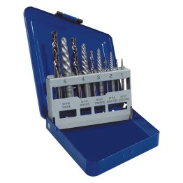 IRWIN® HANSON 10-Piece Spiral Extractor and Drill Bit Set with Metal Index Case, 11119