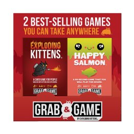 Exploding Kittens® Grab and Game 2-Pack Bundle, Exploding Kitten® and Happy Salmon®