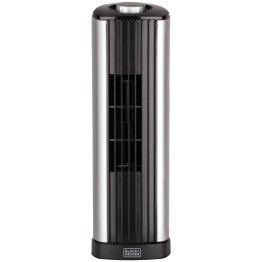 BLACK+DECKER™ 14-In. 2-Speed Portable Mini Oscillating Tower Fan, Black and Silver, BFT114
