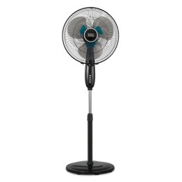 BLACK+DECKER™ 16-In. 3-Speed Dual-Blade Oscillating Stand Fan with Remote, Black, BFSD116B