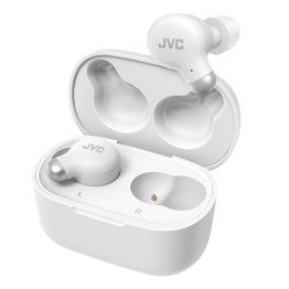 JVC® Marshmallow Plus TWS Bluetooth® in-Ear Earbuds with Mic and Charging Case, ANC, up to 28 Hours Play Time, IPX4 Waterproof, HA-A25T (White)
