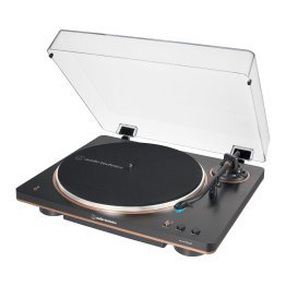 Audio-Technica® 2-Speed Belt-Drive Fully Automatic Turntable with Bluetooth®, aptX™, 45 RPM Adapter, Switchable Preamp, and RCA Out (Black/Bronze)