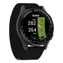 Garmin® Approach® S50 Golf GPS Smartwatch with Slate Aluminum Bezel and Black ComfortFit Nylon Band