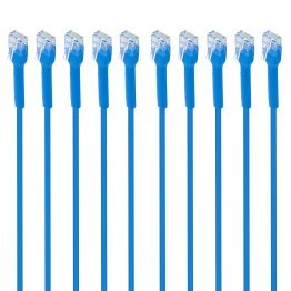Intellinet Network Solutions® CAT-6 U/UTP FlexiBoot Slim Network Patch Cable, 10 Pack (3 Ft.; Blue)