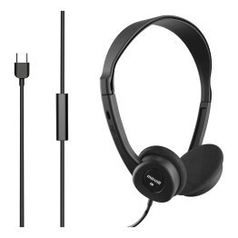 Maxell® HP-101 On-Ear USB-C® Headphones with Microphone, Black