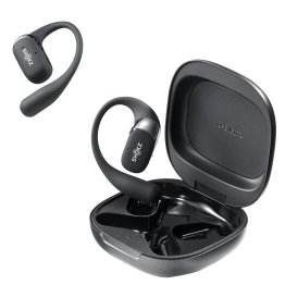 Shokz® OpenFit™ 2 Bluetooth® Open-Ear Earbuds with Microphone, Ear Hook True Wireless with Charging Case (Black)