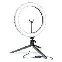 Bower® 10-In. LED Phone Ring Light Tabletop Stand for Smartphones, Black