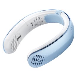 TORRAS® Portable Foldable Neck Fan, COOLiTE™ with 4,000-mAh Battery (Light Blue)