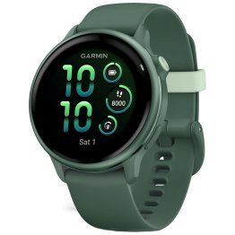 Garmin® vívoactive® 6 Fitness-Tracking AMOLED Smartwatch with Band (Metallic Jasper Green with Jasper Green)