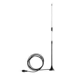 Sangean® ANT-100 Coil-Whip External Weather/FM Antenna, Magnetic Mount, Black