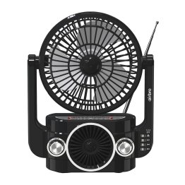airbro™ RXF-20 Rechargeable Portable Fan, Bluetooth® Speaker, and 3-Band Radio