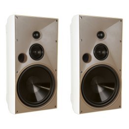 Proficient® Audio AW830 175-Watt 8-In. Outdoor 3-Way Speaker Set (White)