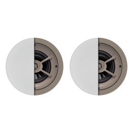 Proficient® Audio 6-1/2-In. 125-Watt Protege C641 2-Way In-Ceiling Speaker Pair with Graphite Woofer and Pivoting Aluminum-Dome Tweeter, 8 Ohms