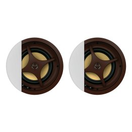 Proficient® Audio 8-In. 175-Watt Signature C895s 2-Way In-Ceiling Speaker Pair with Aramid Fiber Woofer and Pivoting Aluminum-Dome Tweeter, 8 Ohms