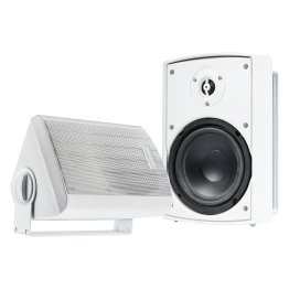 Gemini® GHSI Series GHSI-W650BT-PR Outdoor Bluetooth® 300-Watt-Peak Outdoor Speaker Set with Mounting Brackets and Remote, 2 Count (White)