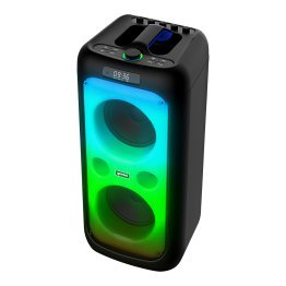 Gemini® GGO Series Portable Bluetooth® TWS Dual-Woofer Karaoke Boom Box with Lights, Microphone, and Remote, Black, GGO-2650L
