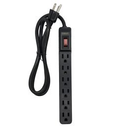 STANLEY® PowerMAX 6 6-Outlet Power Strip, 3-Ft. Cord, Black, 30007