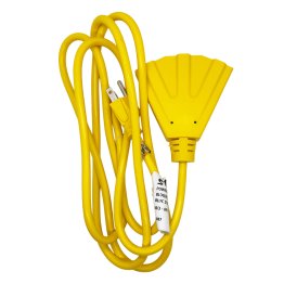 STANLEY® Power Block 8-Ft. 3-Outlet Outdoor Extension Cord, Yellow