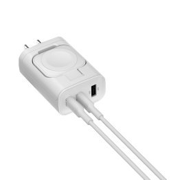 HyperGear® SpeedBoost 43-Watt 3-Port USB Wall Charger with Built-in Apple Watch® Charger