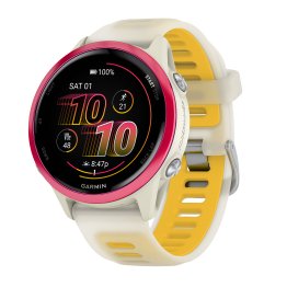 Garmin® Forerunner® 570 Running Smartwatch with 42-mm Aluminum Bezel (Raspberry/Bone/Mango)