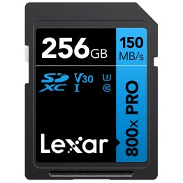 Lexar® BLUE Series High-Performance 800x PRO SDHC™/SDXC™ UHS-I Card (256 GB)