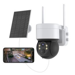 eco4life Wi-Fi® 2304 x 1296 Smart Outdoor PTZ Security Camera with Solar Panel, SC-BIPC-3001