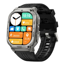 KOSPET® TANK M3 Smartwatch with 1.96-In.-AMOLED Touch Screen, Bluetooth®, 170+ Sports Modes, and Military Grade Protection (Silver)