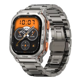 KOSPET® TANK M3 Ultra GPS Smartwatch with 1.96-In. AMOLED Touch Screen, Bluetooth®, 170+ Sports Modes, Military Grade Protection, and 2 Bands (Silver)