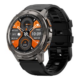 KOSPET® TANK T3 Smartwatch with 1.43-In. AMOLED Touch Screen, Bluetooth®, 170+ Sports Modes, and Military Grade Protection (Black)