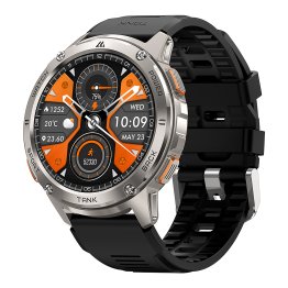KOSPET® TANK T3 Smartwatch with 1.43-In. AMOLED Touch Screen, Bluetooth®, 170+ Sports Modes, and Military Grade Protection (Silver)