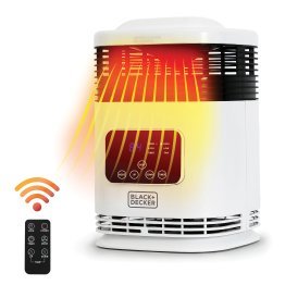 BLACK+DECKER™ 1,500-Watt-Max Mini 360° Surround Heater with Digital Display and Remote
