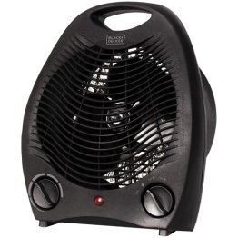 BLACK+DECKER™ 1,500-Watt-Max Personal Desktop Heater with Fan Setting (Black)