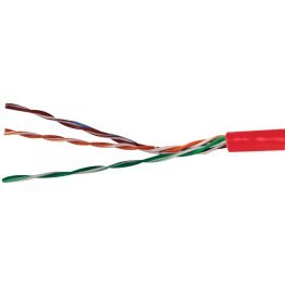 Vericom® CAT-5E U/UTP Solid Riser CMR Cable, 1,000 Ft. (Red)