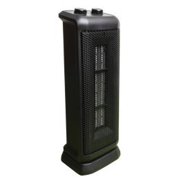 Comfort Glow® CEH625 1,500-Watt-Max Portable Oscillating Ceramic Fan Tower Heater with Thermostat, Black