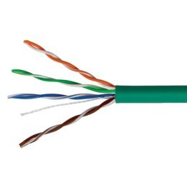 Vericom® CAT-5E U/UTP Solid Riser CMR Cable, 1,000 Ft. (Green)