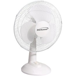 Brentwood® Kool Zone 12-In. 3-Speed 32-Watt Oscillating Desk Fan