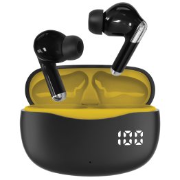 STUDIO PRO by FISHER® Active Pro TWS Bluetooth® In-Ear Earbuds with Mics and LED Charging Case, ANC, up to 20 Hours Play Time, IPX4 Sweatproof (Yellow)
