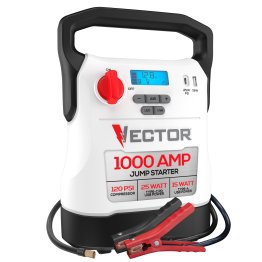 Vector® 1,000-Amp 12-Volt Automotive Jump Starter with Compressor and USB Power Bank, VECJ1C