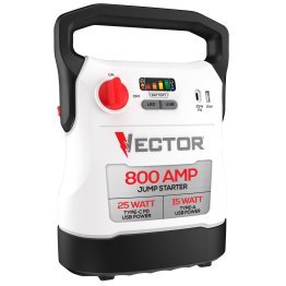 Vector® 800-Amp 12-Volt Automotive Compact Jump Starter and USB Power Bank, VECJ8