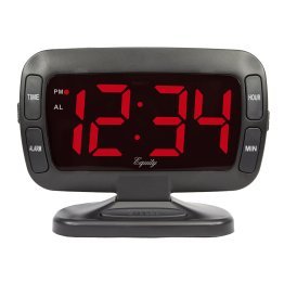 Equity by La Crosse® Digital 1.8-In. Red-LED Adjustable-Tilt Alarm Clock with Dimmer Switch and Battery Backup, 30016