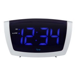 Equity by La Crosse® Digital 1.8-In. Blue-LED Alarm Clock with USB Charging and Battery Backup, 75904