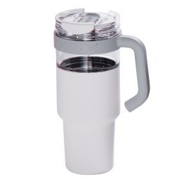 ASOBU® 34-Oz. Explorer See-Through Travel Mug with Detachable Insulated Tumbler (White)