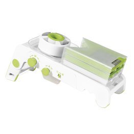 Starfrit® Cubing Pro Mandoline Slicer with Storage Box, White with Green