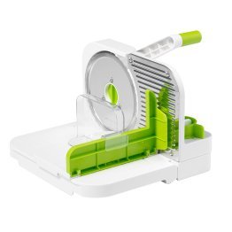 Starfrit® Deli Slicer with 6.5-In. Stainless Steel Blade, White with Green