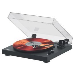 Mixx® Analog 5 2-Speed Belt-Drive Manual Vinyl Record Player with Bluetooth®, RCA and Line Outputs, Premium Cartridges, and 45-RPM Adapter