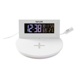 Taylor® Precision Products Digital Indoor Weather Station with Mood Light and Wireless Charging Pad, 5287333