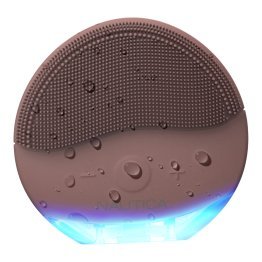 Nautica® Compact Waterproof Sonic Dual-Sided Silicone Facial Cleansing Pad, with 12 Vibration Modes and LED Indicator, Rechargeable, Deep Cleanse (Powder)